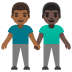 men holding hands, medium-dark skin tone, dark skin tone